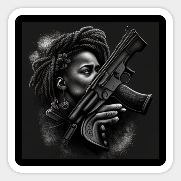 Black Guns Matter Sticker by Sabkk